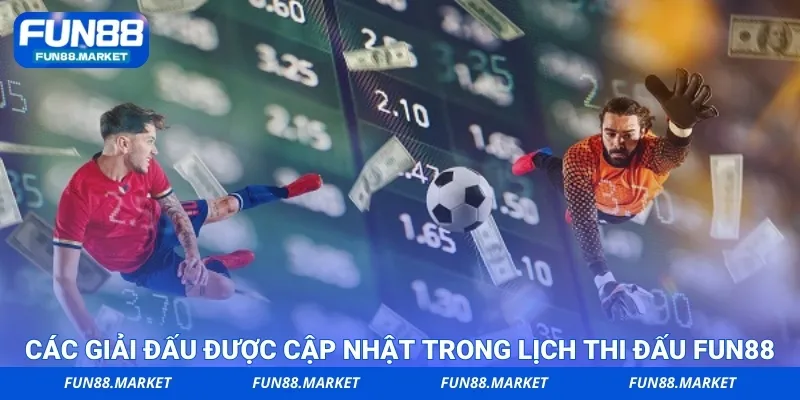 Các giải đấu được cập nhật trong lịch thi đấu Fun88